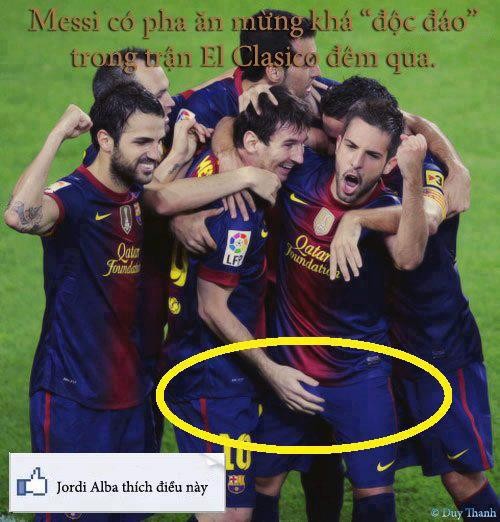 Messi sàm sỡ đàn em Alba?